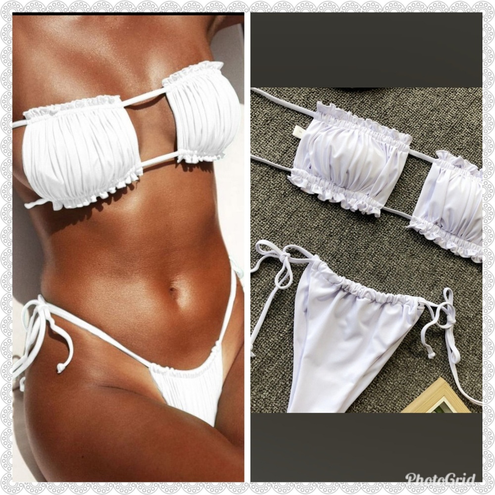sz S SEXY WHITE BIKINI